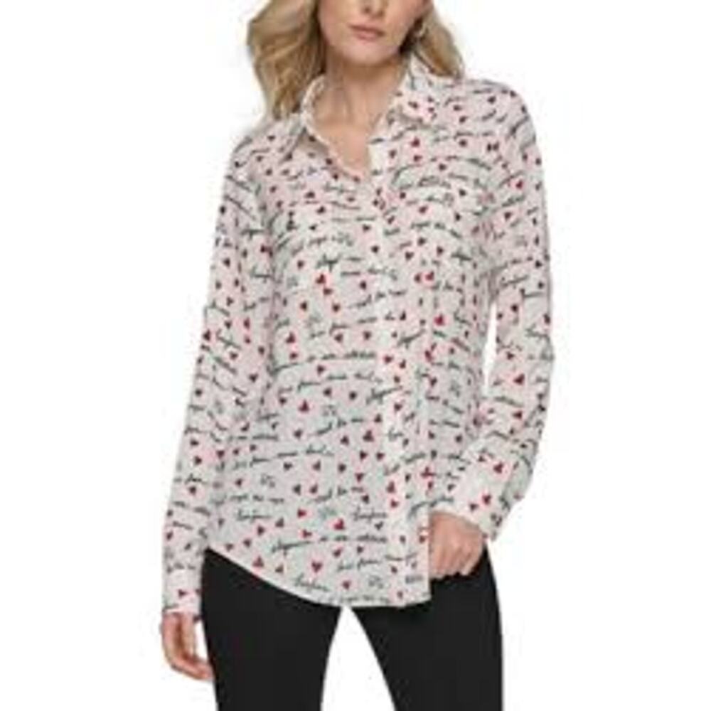 KARL LAGERFELD PARIS Whimsy Button Front Blouse (B110359)